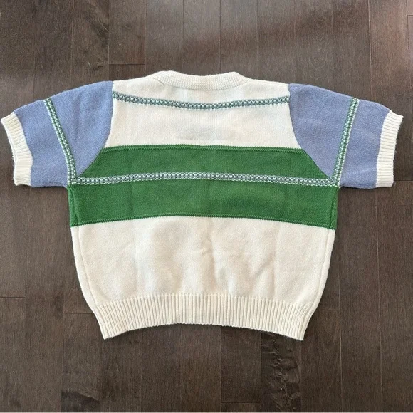 Cider Green and Blue Striped Cardigan - Picture 5 of 6